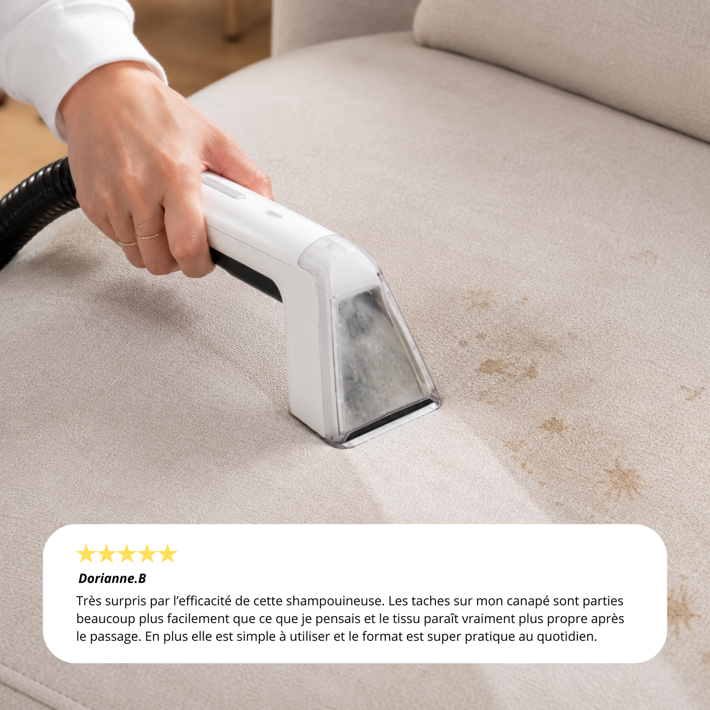 Shampouineuse Vapeur 13KPa | Nettoyeur Vapeur Odo | Canapé & Matelas