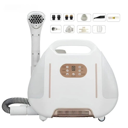 Shampouineuse Vapeur Multifonction 12.5KPa | Nettoyeur Canapé, Tapis & Matelas avec Double Réservoir